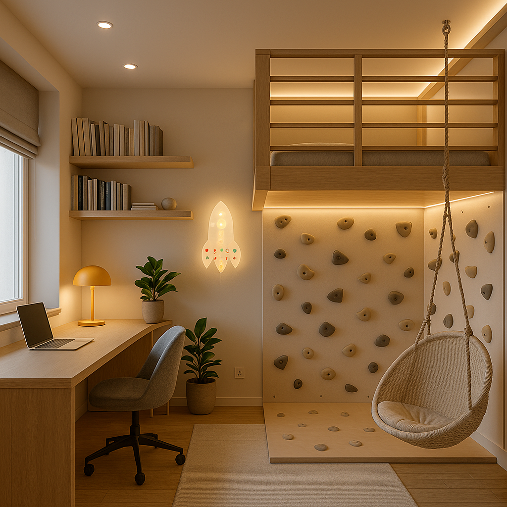 Office with Loft and Climbing Area